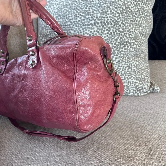 Balenciaga Vintage Motorcycle Twiggy City Burgundy Bag - Picture 3 of 11